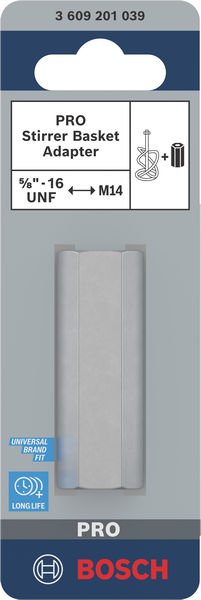 Bosch PRO Stirrer Basket Adapter, M14 auf 5/8"-16 UN-2a-Innengewinde Produktbild img2 L