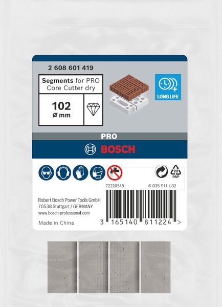 Bosch PRO Trockenbohrkrone, 102 x 11,5 mm, 1 1/4-Zoll UNC Produktbild img2 L