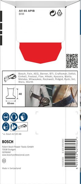 Bosch PRO AII 65 APIB Blatt für Multifunktionswerkzeuge, 65 x 40 mm Produktbild img3 L