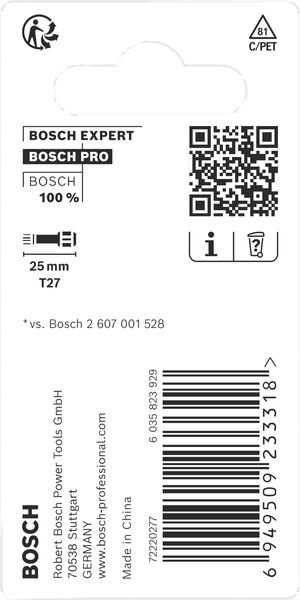 Bosch PRO Torx Impact Bit, T27, 25 mm, 2-tlg. Produktbild img4 L