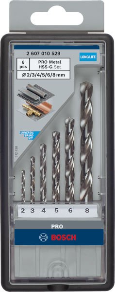 PRO Metal HSS-G Spiralbohrer-Set, 6-tlg. Produktbild img3 L