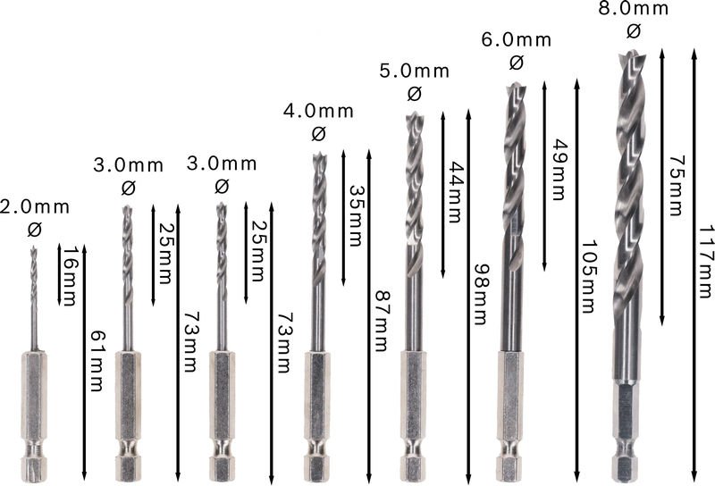 Bosch PRO Wood HSS Holzspiralbohrer-Set. 7-tlg. Produktbild img4 L