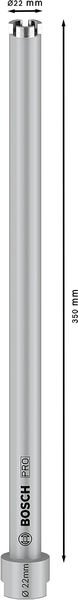 Bosch PRO Core Cutter dry, 22 x 350 mm, G 1/2 Zoll Produktbild img1 L