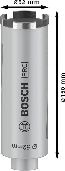 Bosch PRO Core Cutter dry, 52 x 150 mm, G 1/2 Zoll Produktbild img1 L