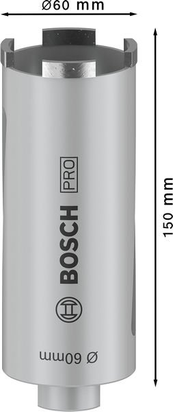 Bosch PRO Core Cutter dry, 60 x 150 mm, G 1/2 Zoll Produktbild img1 L