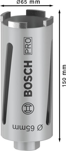 Bosch PRO Core Cutter dry, 65 x 150 mm, G 1/2 Zoll Produktbild img1 L