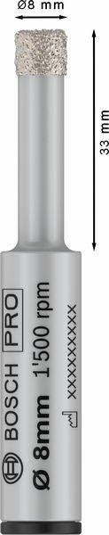 Bosch PRO Ceramic dry Bohrer, 8 x 33 x 13 mm Produktbild img1 L