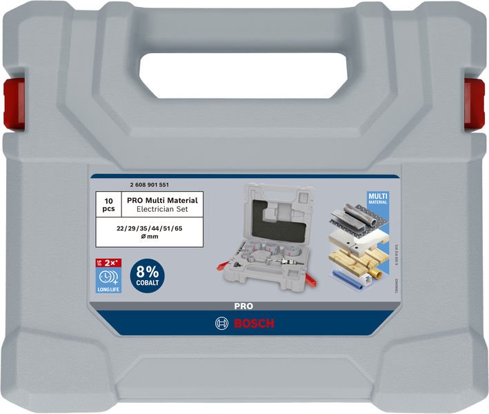 Bosch PRO Multi Material Lochsäge Q-Lock Aufsteckhalter-Set, 10-tlg. Produktbild img3 L