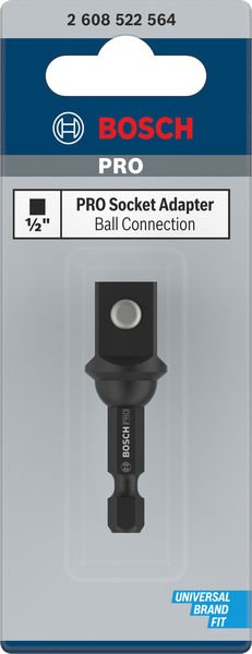 Bosch PRO Socket Adapter mit Kugelverbindung, 1/2", 50 mm Produktbild img2 L