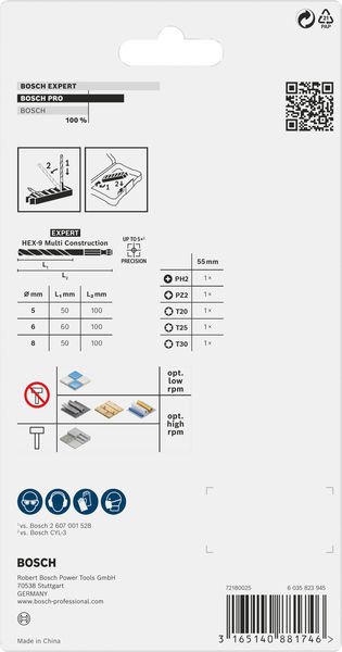 Bosch PRO Impact Set mit Multi Construction Bohrern und Pick and Click-Index, 8-tlg. Produktbild img5 L