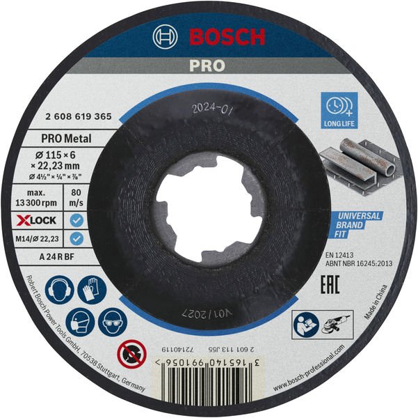 Bosch PRO Metal X-Lock Schleifscheibe, 115 x 6 x 22,23&nbsp;mm Produktbild img1 L