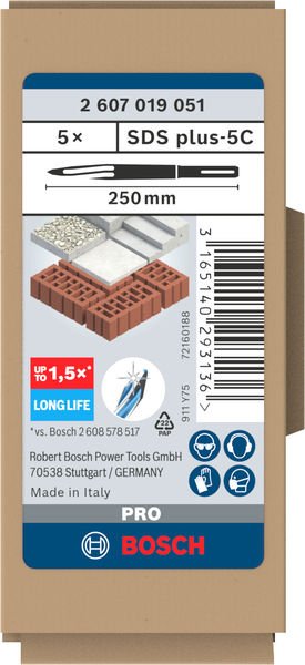 Bosch PRO SDS plus-5C Spitzmeißel-Set, 250 mm Produktbild img2 L