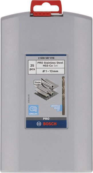 Bosch PRO Stainless Steel HSS-Co Spiralbohrer-Set, 25-tlg. Produktbild img3 L