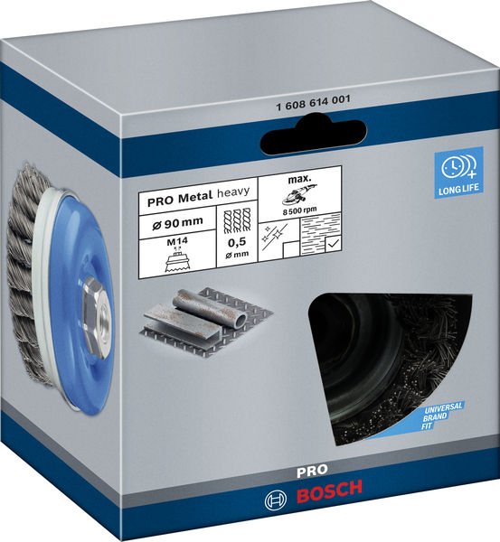 Bosch PRO&nbsp;Metal heavy Topfbürste, 90 x 0,5&nbsp;mm, Gewinde Produktbild img2 L
