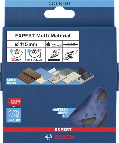 Bosch EXPERT Multi Material Carbide-Topfscheibe grob, schräg, X-LOCK, 115&nbsp;mm, 22,23&nbsp;mm Produktbild img21 L