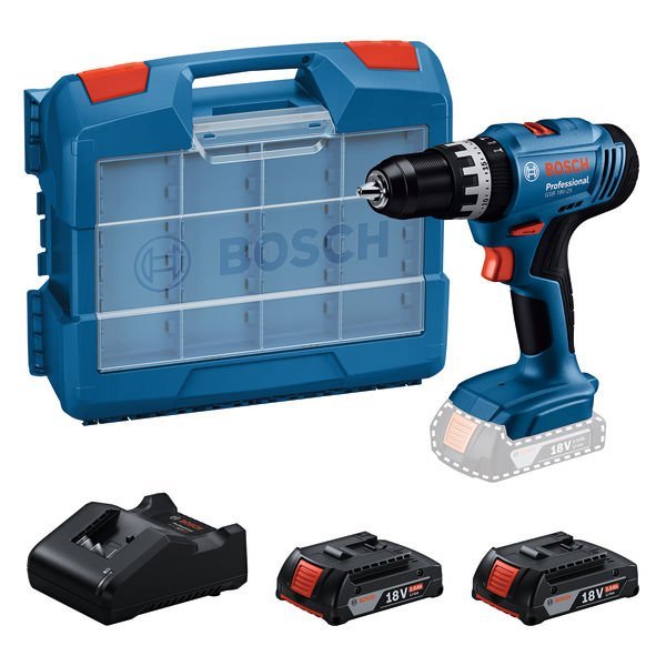 Bosch Akku-Schlagbohrschauber GSB 18V-25, 2 x Akku GBA 18V 2.0Ah Produktbild img1 L