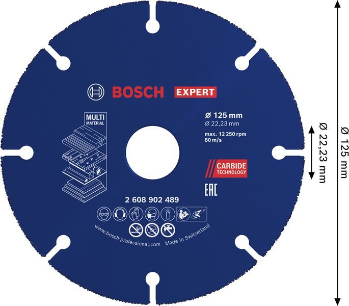Bosch EXPERT&nbsp;Multi Material Carbide-Trennscheibe, 125&nbsp;x&nbsp;22,23&nbsp;mm Produktbild img13 L