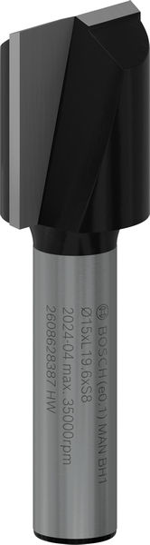Bosch PRO Nutfräser, zweischneidig, D 15, L 19,6, S 8 Produktbild img1 L