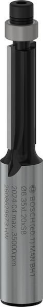 Bosch PRO Bündigfräser mit untenliegendem Führungskugellager, Ø6,35 x L20, Schaft 8 mm Produktbild img1 L