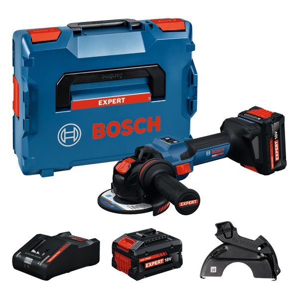 Bosch EXPERT Akku-Winkelschleifer mit X-LOCK EXWX 18V-15S, 2 x EXBA18V-80 Produktbild img1 L