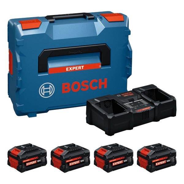 Bosch EXPERT Batterie/Ladegerät Set 2x EXBA 18V-55 + 2x EXBA18V-80 + EXAL18V2-320 Produktbild img1 L