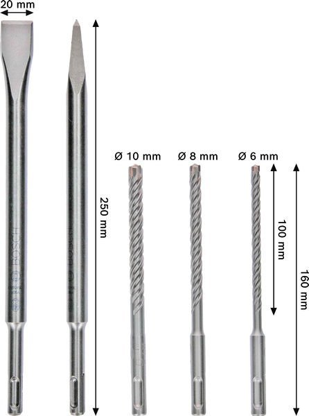Bosch PRO SDS plus-4C Meißel- und Bohrersatz, 5-tlg Produktbild img2 L