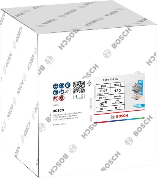 Bosch X451 Fächerschleifscheibe, 125 x 22,23&nbsp;mm Produktbild img5 L
