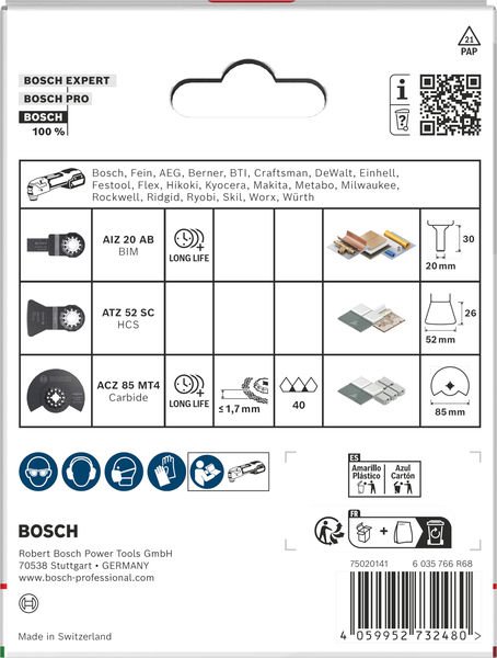 Bosch Fliesen Blattset, 3-tlg. Produktbild img4 L