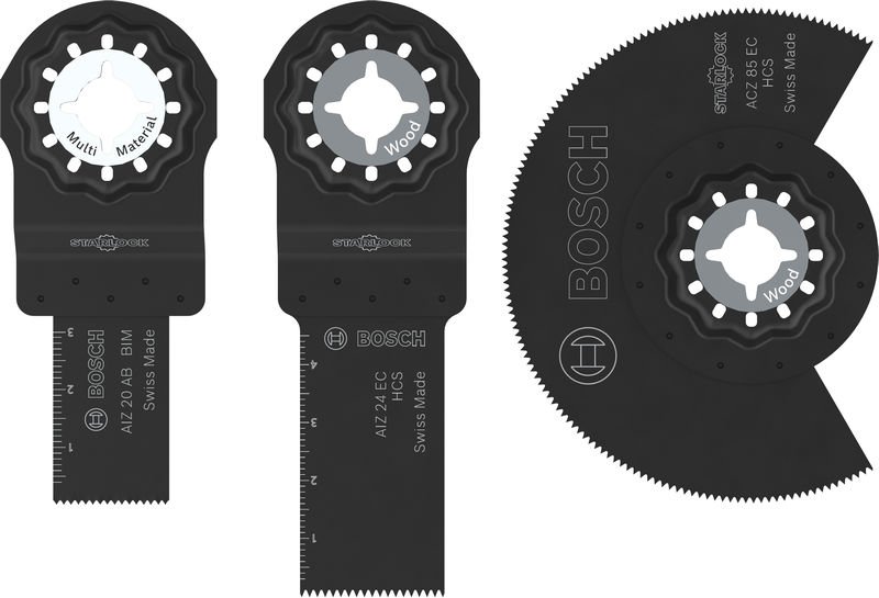 Bosch Holz- und Weichmetall-Blatt-Set für oszillierende Multifunktionswerkzeuge,3-tlg. Produktbild img1 L