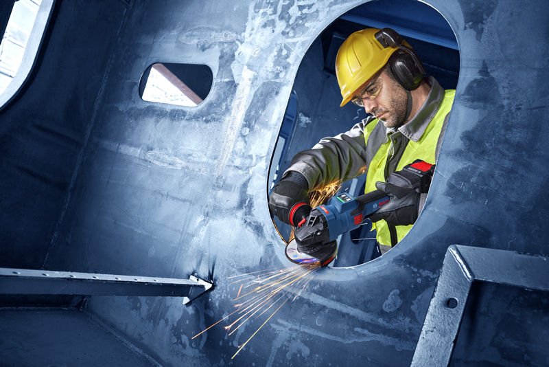 Bosch EXPERT Winkelschleifer EXWS18V-15PS, 2 x EXBA18V-80 in L-BOXX Produktbild img4 L