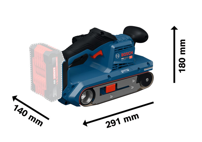 Bosch Bandschleifer GBS18V-75 in L-BOXX Produktbild img3 L