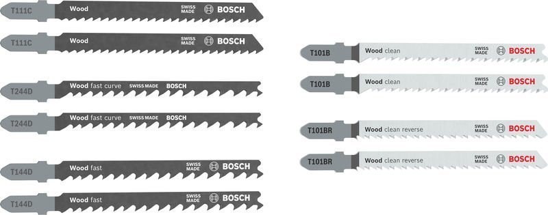 Bosch Stichsägeblatt Set Wood Basic, 10-tlg. Produktbild img1 L