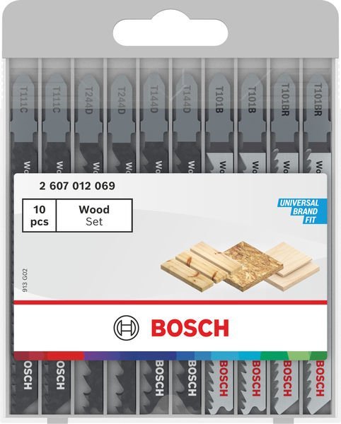 Bosch Stichsägeblatt Set Wood Basic, 10-tlg. Produktbild img2 L