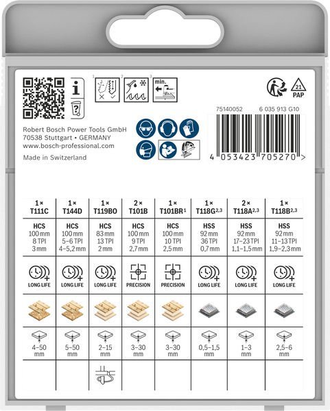 Bosch Stichsägeblatt Set Wood and Metal Basic, 10-tlg. Produktbild img3 L
