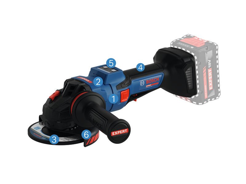 Bosch EXPERT Winkelschleifer EXWS18V-15PS, 2 x EXBA18V-80 in L-BOXX Produktbild img3 L