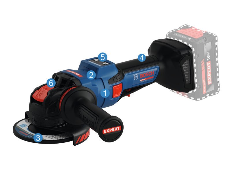 Bosch EXPERT Winkelschleifer EXWX18V-15PS, 2 x EXBA18V-80 in L-BOXX Produktbild img3 L
