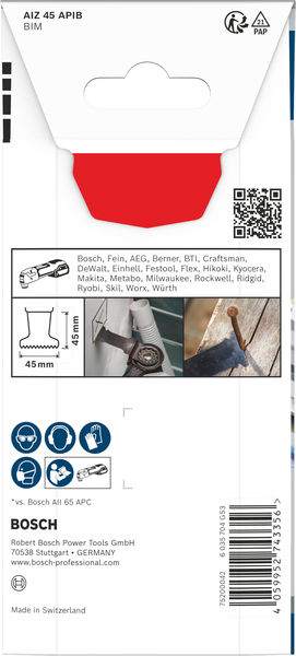 Bosch PRO AIZ 45 APIB Tauchsägeblatt, 45 x 45&nbsp;mm Produktbild img3 L