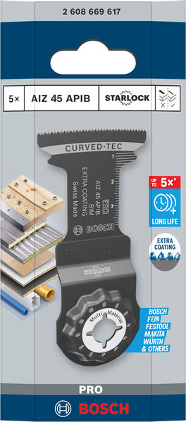 Bosch PRO AIZ 45 APIB Tauchsägeblatt, 45 x 45&nbsp;mm, 5-tlg Produktbild img2 L