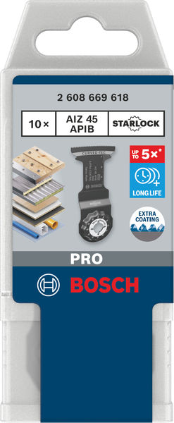 Bosch PRO AIZ 45 APIB Tauchsägeblatt, 45 x 45&nbsp;mm, 10-tlg Produktbild img2 L