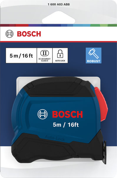 Bosch Maßband 5 m / 16 ft, Auto-Lock Produktbild img2 L