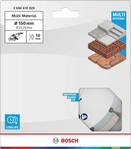 Bosch Multi Material Diamond Trennscheibe, 150 x 22.23 x 7 mm Produktbild img3 L