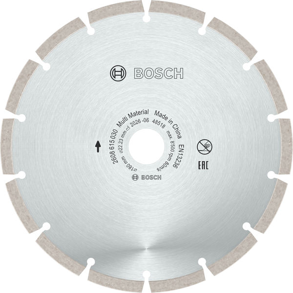Bosch Multi Material Diamond Trennscheibe, 180 x 22.23 x 7 mm, 10 Stk. Produktbild img2 L