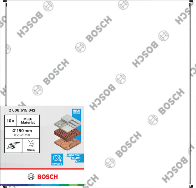 Bosch Multi Material Diamond Trennscheibe, 150 x 22.23 x 7 mm, 10 Stk. Produktbild img3 L