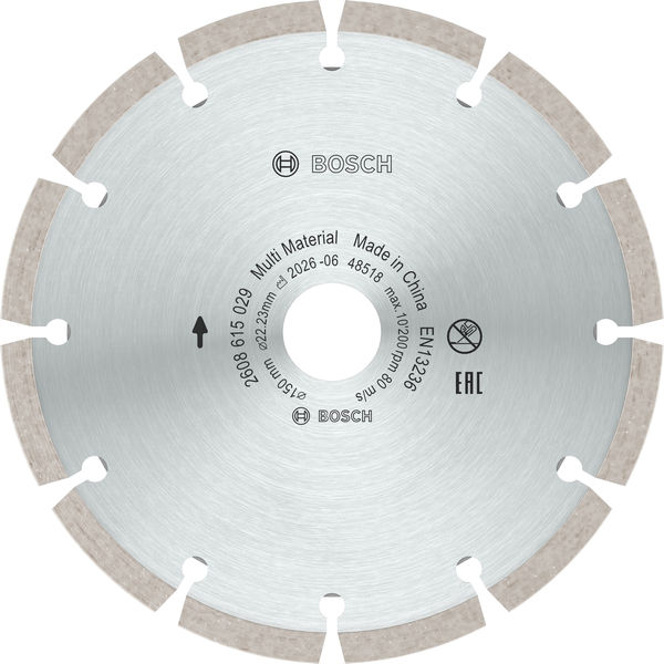 Bosch Multi Material Diamond Trennscheibe, 150 x 22.23 x 7 mm, 10 Stk. Produktbild img2 L