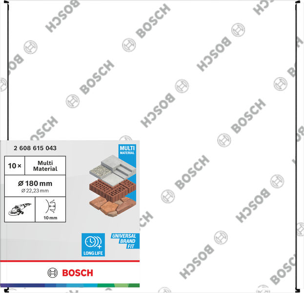 Bosch Multi Material Diamond Trennscheibe, 180 x 22.23 x 7 mm, 10 Stk. Produktbild img3 L