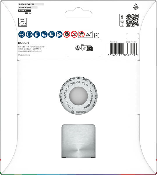 Bosch Multi Material Turbo Diamond Trennscheibe, 180 x 22.23 x 7 mm Produktbild img4 L