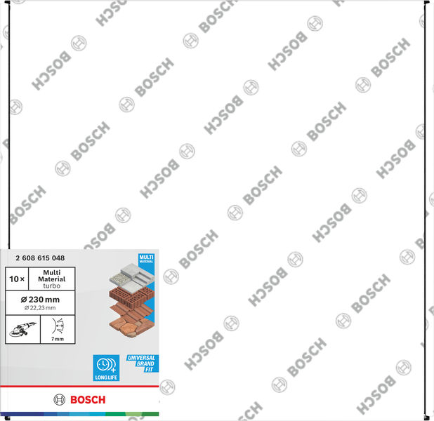 Bosch Multi Material Turbo Diamond Trennscheibe, 230 x 22.23 x 7 mm, 10 Stk. Produktbild img3 L