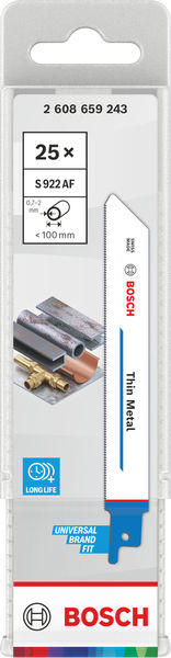 Bosch Thin Metal S922AF Blatt, 0,9 x 19 x 150 mm, 25-tlg Produktbild img2 L