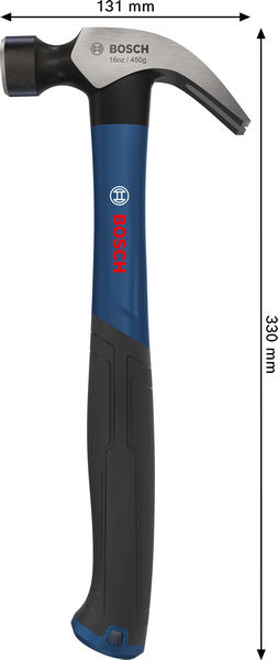 Bosch Zimmermannshammer 16 oz / 450 g, geschwungen Produktbild img4 L