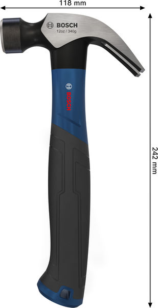 Bosch Zimmermannshammer 12 oz / 340 g, geschwungen Produktbild img4 L